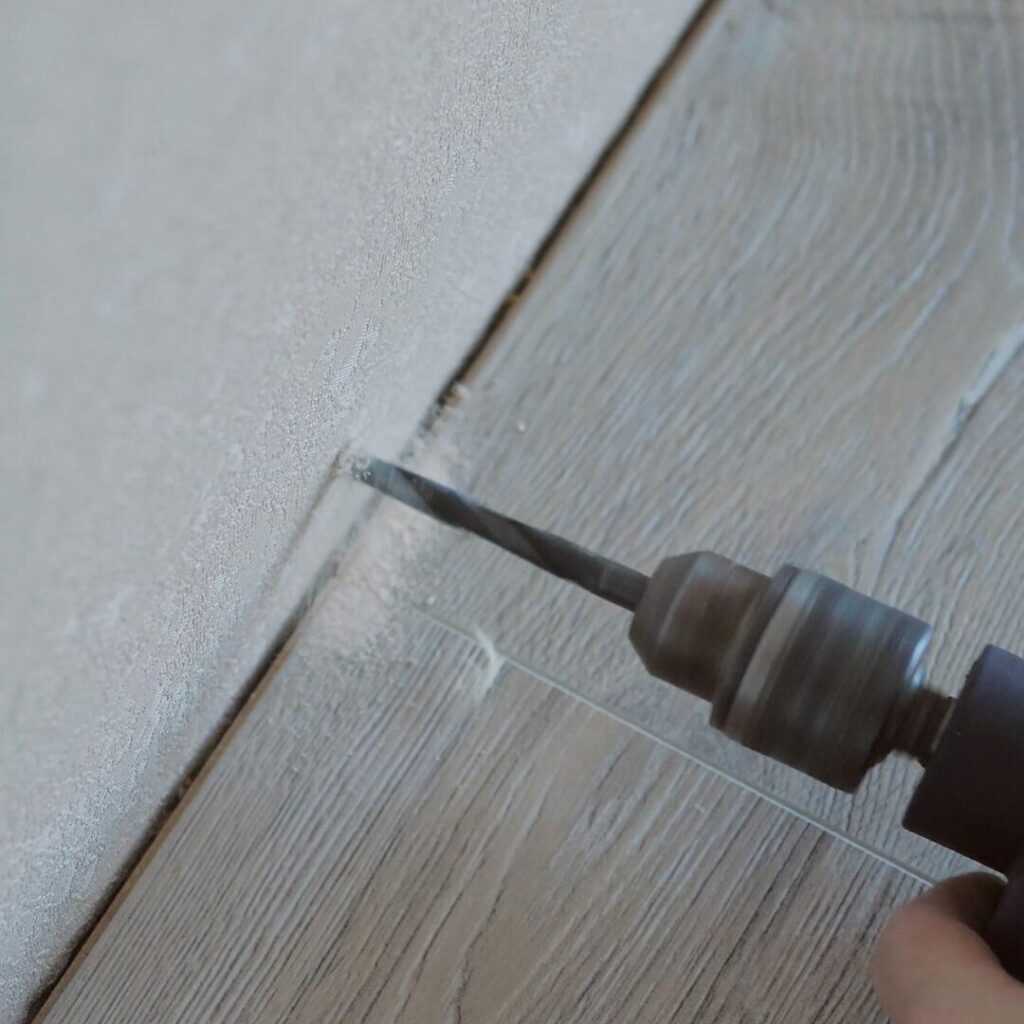 Dust and mess from drilling