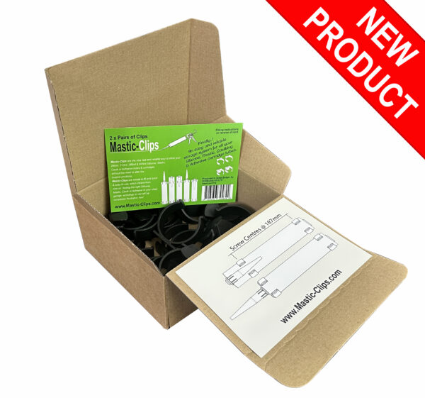 10 Pairs of Mastic Clips, boxed with fitting instructions